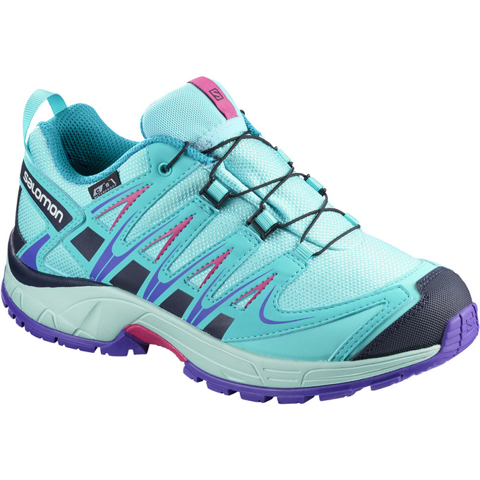 Salomon Singapore Kids Trail Running Shoes - XA PRO 3D CSWP K Turquoise | 75283-PUOW